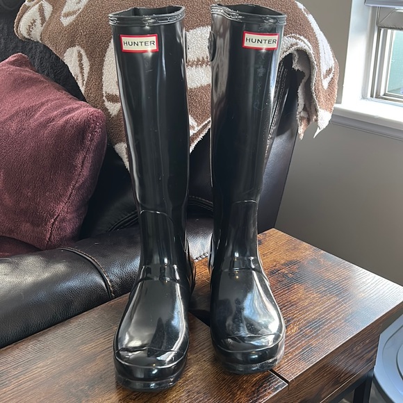Hunter Shoes Hunter Boots Wide Calf Black Poshmark